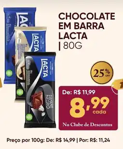 Pais e Filhos Supermercados Chocolate em barra lacta oferta