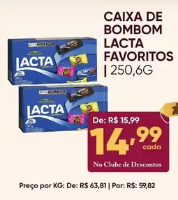 Pais e Filhos Supermercados Caixa de bombom lacta favoritos oferta