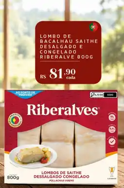 Empório Bahamas Lombo de bacalhau saithe desalgado e congelado oferta
