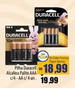 Proença Supermercados Pilha Duracell Alcalina Palito AAA oferta