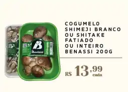 Empório Bahamas Cogumelo shimeji branco ou shiitake fatiado ou inteiro oferta