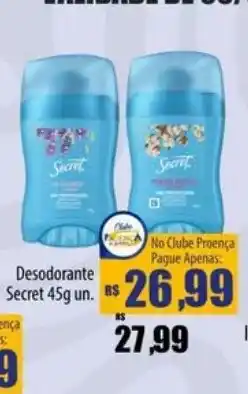 Proença Supermercados Desodorante Secret oferta