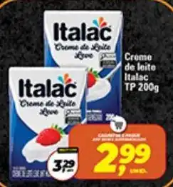 Safra Supermercados Creme de leite Italac oferta