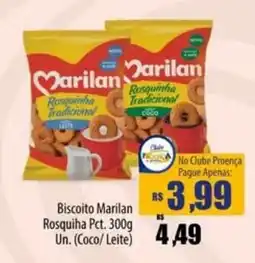 Proença Supermercados Biscoito marilan rosquinha ptc. 300g un. (coco/leite) oferta