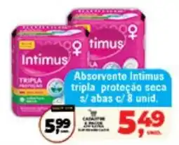 Safra Supermercados Absorvente intimus tripla proteção seca oferta