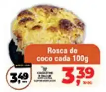 Safra Supermercados Rosca de coco cada 100g oferta