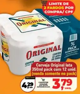 Safra Supermercados Cerveja original oferta