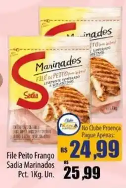 Proença Supermercados File Peito Frango Sadia Marinados oferta