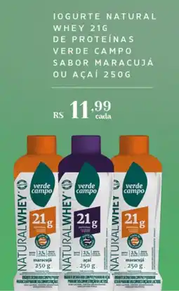 Empório Bahamas Iogurte natural whey 21g de proteínas verde campo sabor maracujá ou açaí oferta
