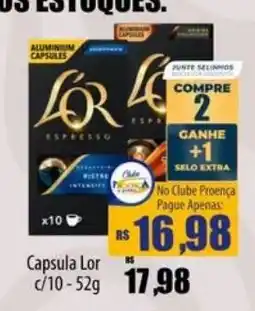 Proença Supermercados Capsula lor c/10 - 52g oferta