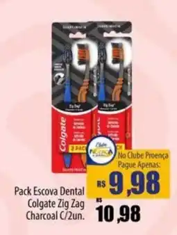Proença Supermercados Pack escova dental colgate zig zag charcoal c/2un. oferta