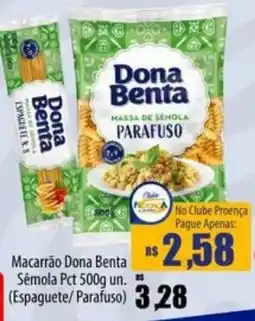 Proença Supermercados Macarrão dona benta oferta