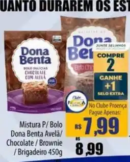 Proença Supermercados Mistura p/ bolo dona benta avelã/ chocolate/ brownie/ brigadeiro oferta