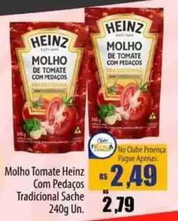 Proença Supermercados molho tomate heinz com pedaços tradicional sache oferta