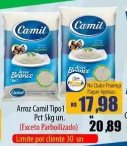 Proença Supermercados Arroz camil tipo 1 oferta