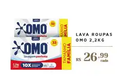 Empório Bahamas lava roupas omo 2,2kg oferta