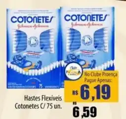 Proença Supermercados Hastes flexiveis cotonetes c/ 75 un. oferta