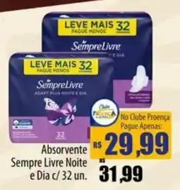 Proença Supermercados Absorvente Sempre Livre Noite e Dia oferta