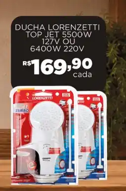 Empório Bahamas Ducha lorenzetti top jet 5500w 127v ou 6400w 220v oferta