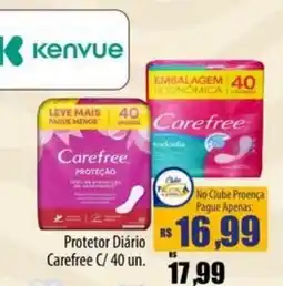 Proença Supermercados Protetor Diário Carefree C/ 40 un. oferta