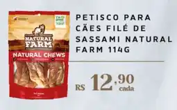 Empório Bahamas Petisco para cães filé de sasami natural farm oferta
