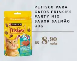 Empório Bahamas Petisco para gatos friskies party mix sabor salmão oferta