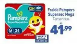 Supermercados Jau Serve Fralda Pampers Supersec Mega Tamanhos oferta
