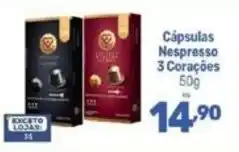 Supermercados Jau Serve Cápsulas Nespresso 3 Corações oferta