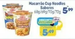 Supermercados Jau Serve Macarrão Cup Noodles Sabores oferta
