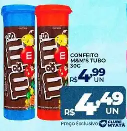 Supermercados Myatã Confeito m&m's tubo oferta
