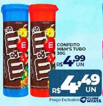 Confeito m&m's tubo