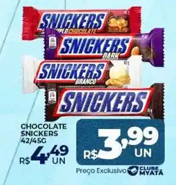 Supermercados Myatã snickers chocolate oferta