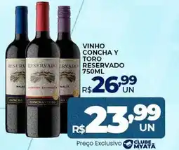 Supermercados Myatã vinho concha y toro reservado oferta