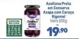 Supermercados Jau Serve Azeitona preta em conserva azapa com caroço rigomel oferta