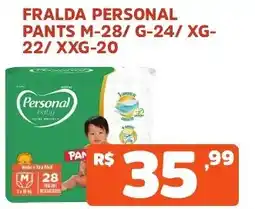 Supermercados Pague Menos Fralda personal pants oferta