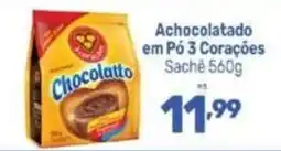 Supermercados Jau Serve Achocolatado em Pó 3 Corações oferta