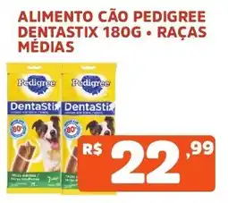 Supermercados Pague Menos alimento cão pedigree dentastix 180g oferta