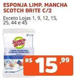 Supermercados Pague Menos esponja limp. mancha scotch brite c/2 oferta