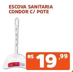 Supermercados Pague Menos escova sanitaria condor c/ pote oferta
