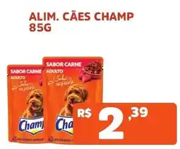 Supermercados Pague Menos Alim. cães champ 85g oferta