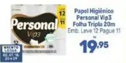 Supermercados Jau Serve Papel Higiênico Personal Vip3 oferta