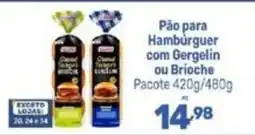 Supermercados Jau Serve Pão para Hambúrguer com Gergelin ou Brioche oferta