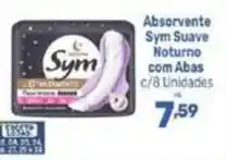 Supermercados Jau Serve Absorvente Sym Suave Noturno com Abas oferta
