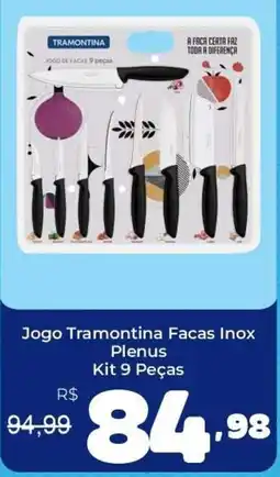 Unicompra Jogo tramontina facas inox plenus kit 9 peças oferta