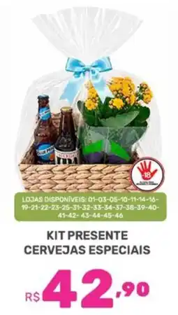 Supermercados Jau Serve kit presente cervejas especiais oferta