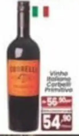 Primor Supermercado vinho italiano corbelli primativo oferta