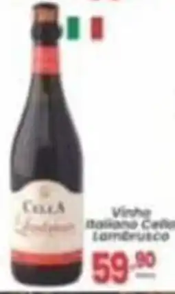 Primor Supermercado Vinho italiano cella lambrusco oferta