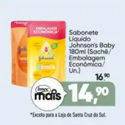 Imec Supermercados Sabonete liquido johnson's baby oferta