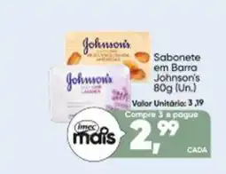 Imec Supermercados Sabonete em barra johnson's oferta