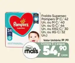 Imec Supermercados Fralda Supersec Pampers oferta